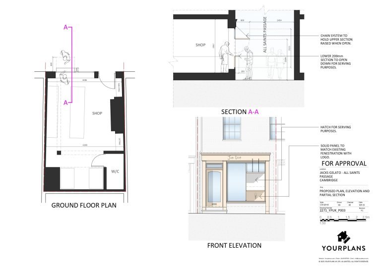 2271 YPUK P003 Proposed Floor Plan, Elevation and Partial Section page 0001